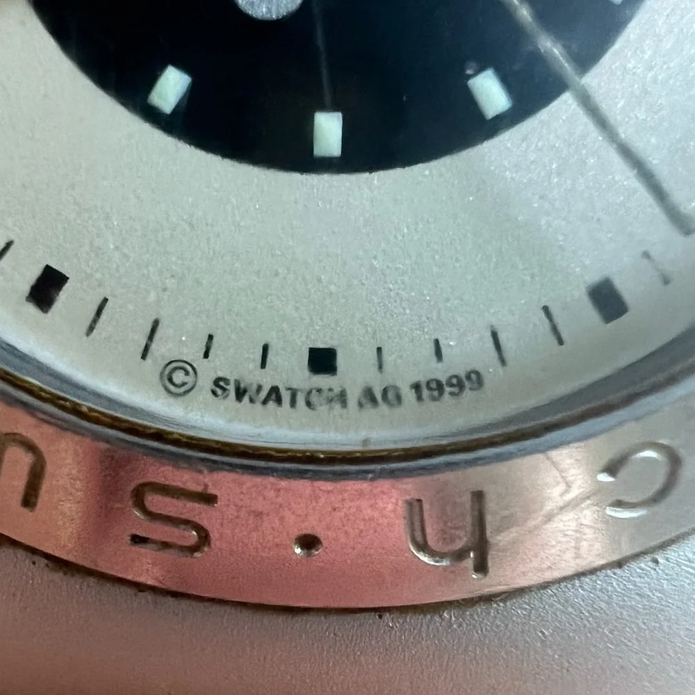 Vintage 1999 Swatch Irony Aluminum watch expansion band NEW BATTERY - Picture 5 of 11